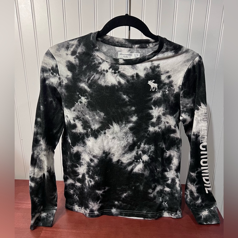 Abercrombie & Fitch Long Sleeve Shirt - Black&White Tye dye shirt